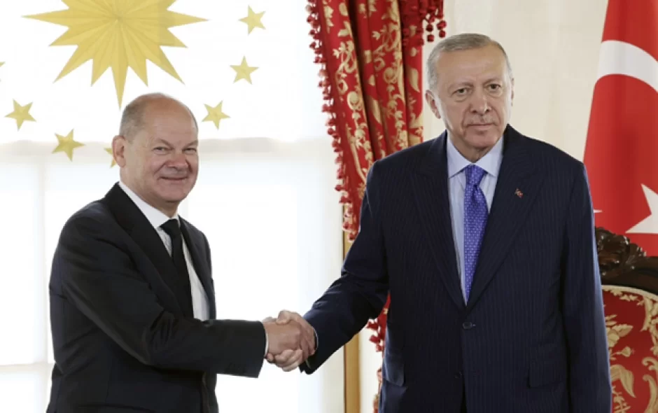 Ərdoğan Şoltsla görüşdü 