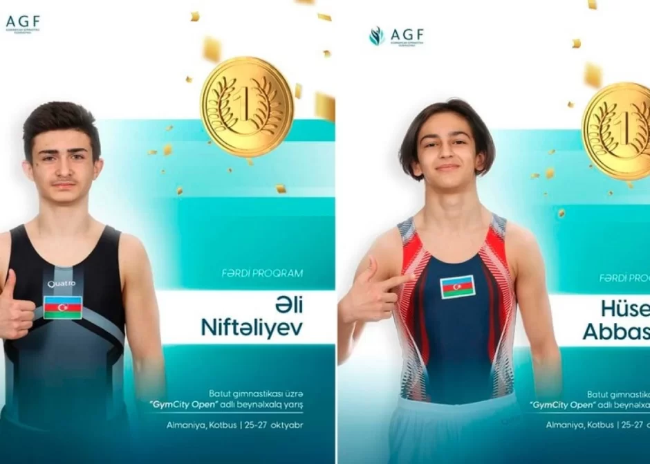 Gimnastlarımız Almaniyada iki qızıl medal QAZANDI