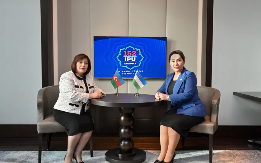 Sahibə Qafarova İstanbulda özbəkistanlı həmkarı ilə görüşdü - FOTO