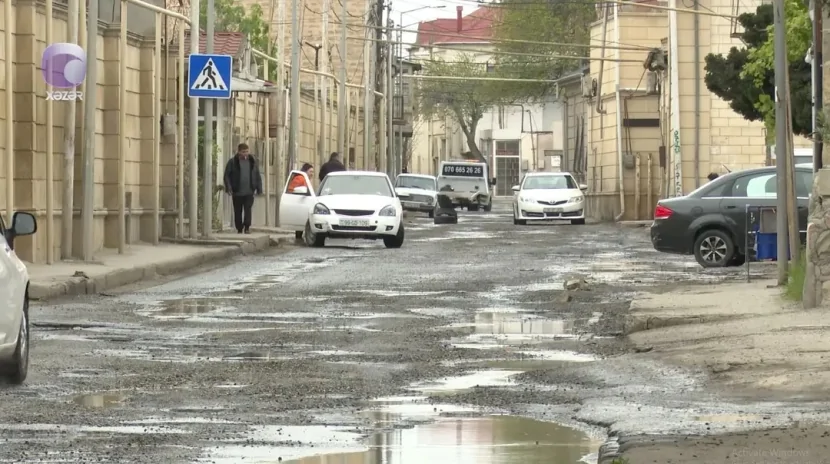Bakıda bu  yol TƏHLÜKƏDƏDİR