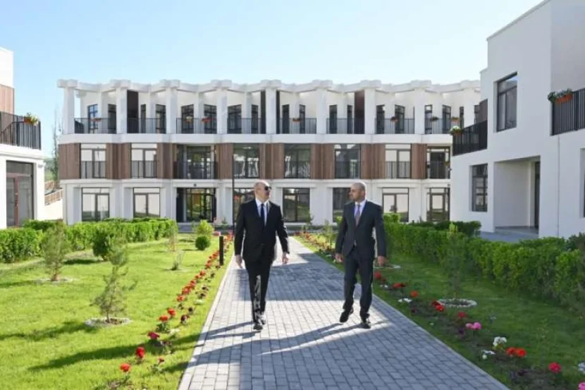 Zəngilan şəhərində inşa olunmuş ilk yaşayış kompleksinin açılışı oldu