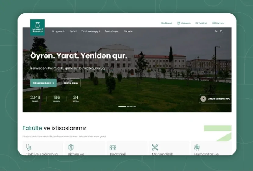 Qarabağ Universitetinin yeni rəsmi veb-saytı İSTİFADƏYƏ VERİLDİ