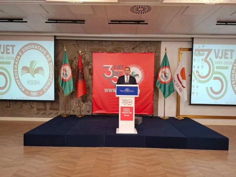 Albaniya Həmkarlar İttifaqları Konfederasiyasının 35 illiyi qeyd olunub