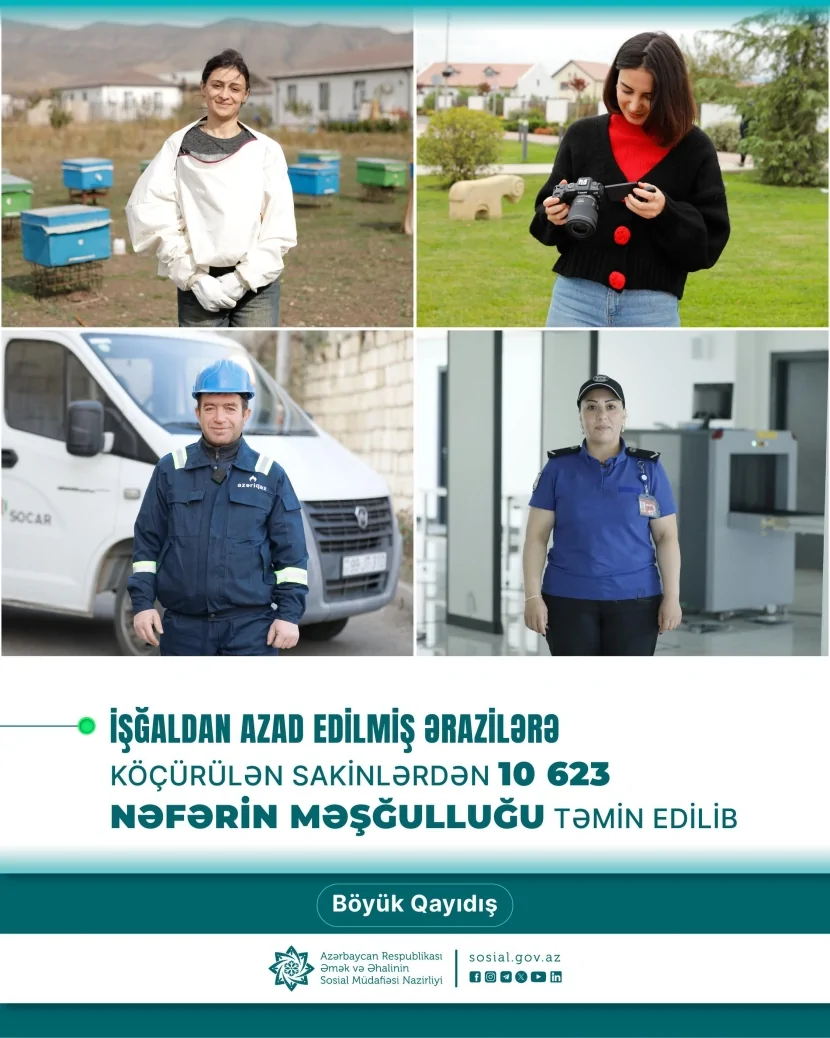 10 mindən artıq sakinin məşğulluğu təmin edildi
