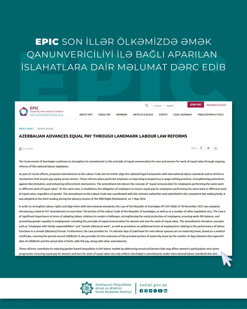 EPIC bununla bağlı məlumat dərc edib