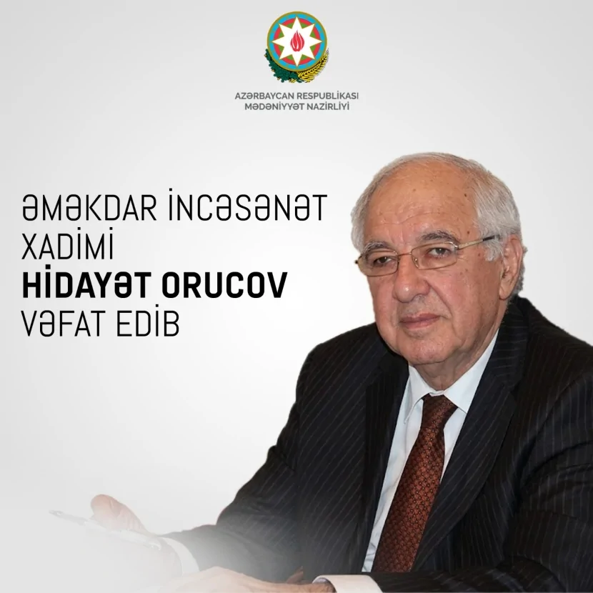 Mədəniyyət Nazirliyindən Hidayət Orucovun ailəsinə başsağlığı