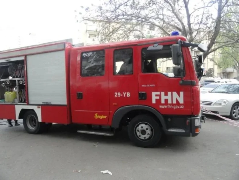 Azərbaycanda açıq ərazidə YANĞIN